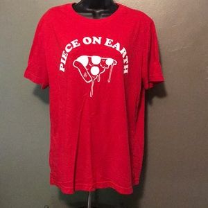 Piece on earth pizza shirt